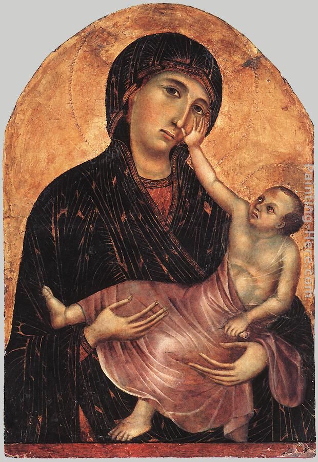 Madonna and Child painting - Duccio di Buoninsegna Madonna and Child art painting